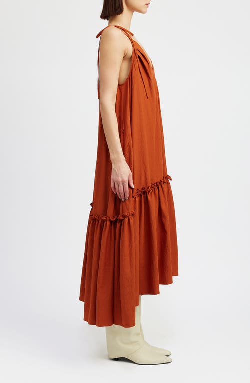 Shop En Saison Itzel Tiered Midi Dress In Sienna