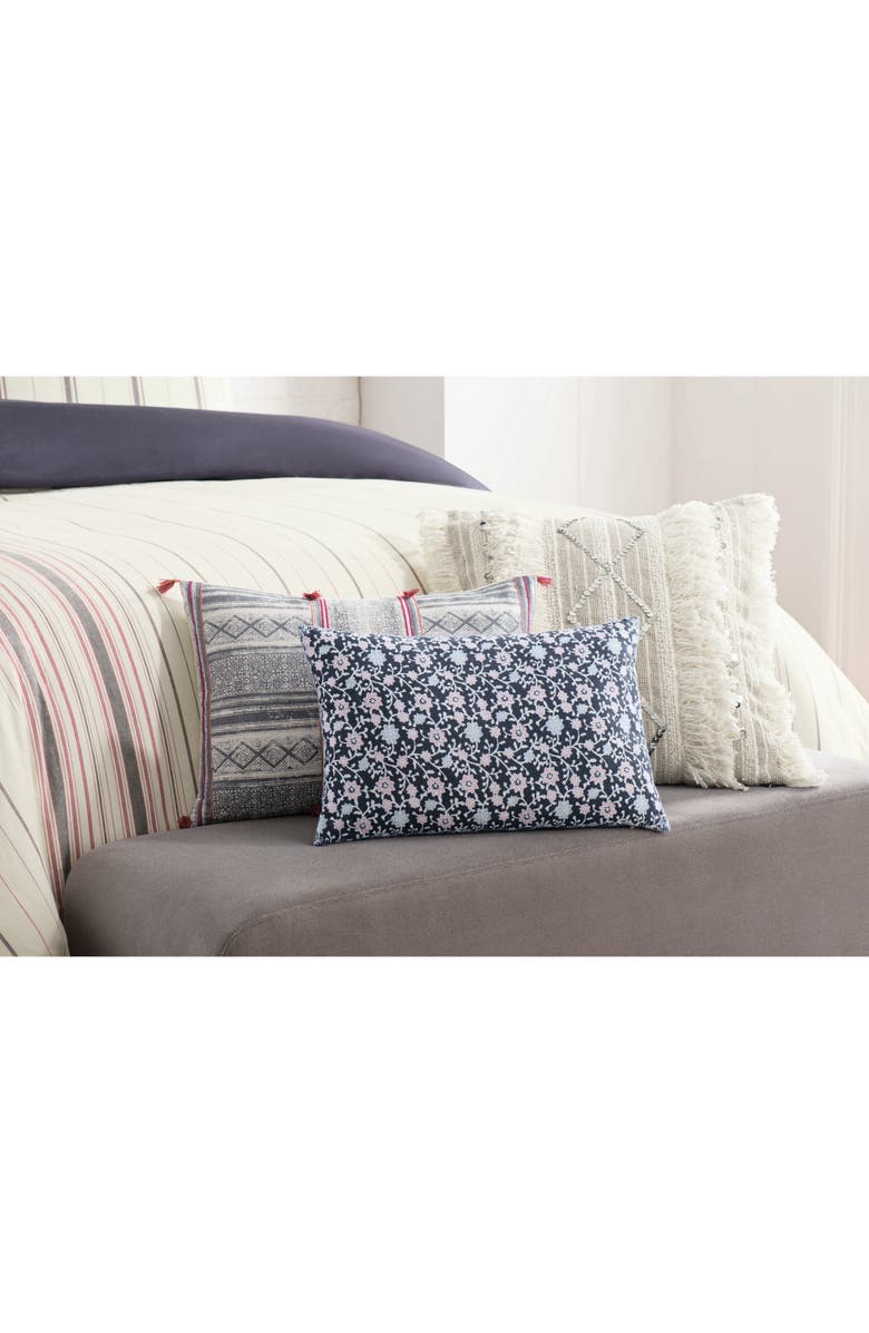 Mixed Stripe Sequin Accent Pillow