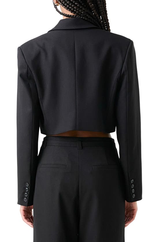 Shop Grey Lab Oversize Crop Blazer In Black