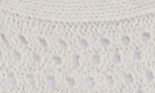Rain And Rose Eyelet Sweater In Grey