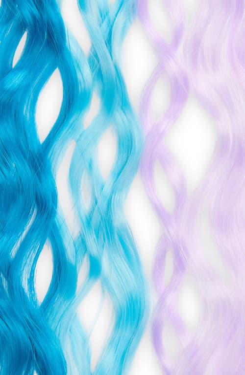 Capelli New York Kids' Assorted 6-pack Faux Hair Extension Clips In Blue Combo