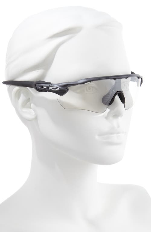 Oakley Radar® Ev Path 138mm Polarized Photochromic Shield Wrap Sunglasses In Steel/black