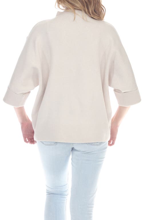 Shop Rain And Rose Button Detail Sweater In Ivory