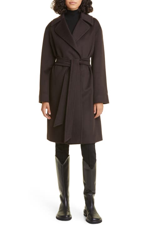 Valentino Garavani Reversible Hooded Printed Wool and Silk-Blend Coat - Women - Tan Belted Coats - Xxs