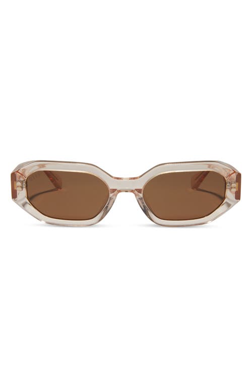 Diff Allegra 53mm Rectangular Sunglasses In Brown