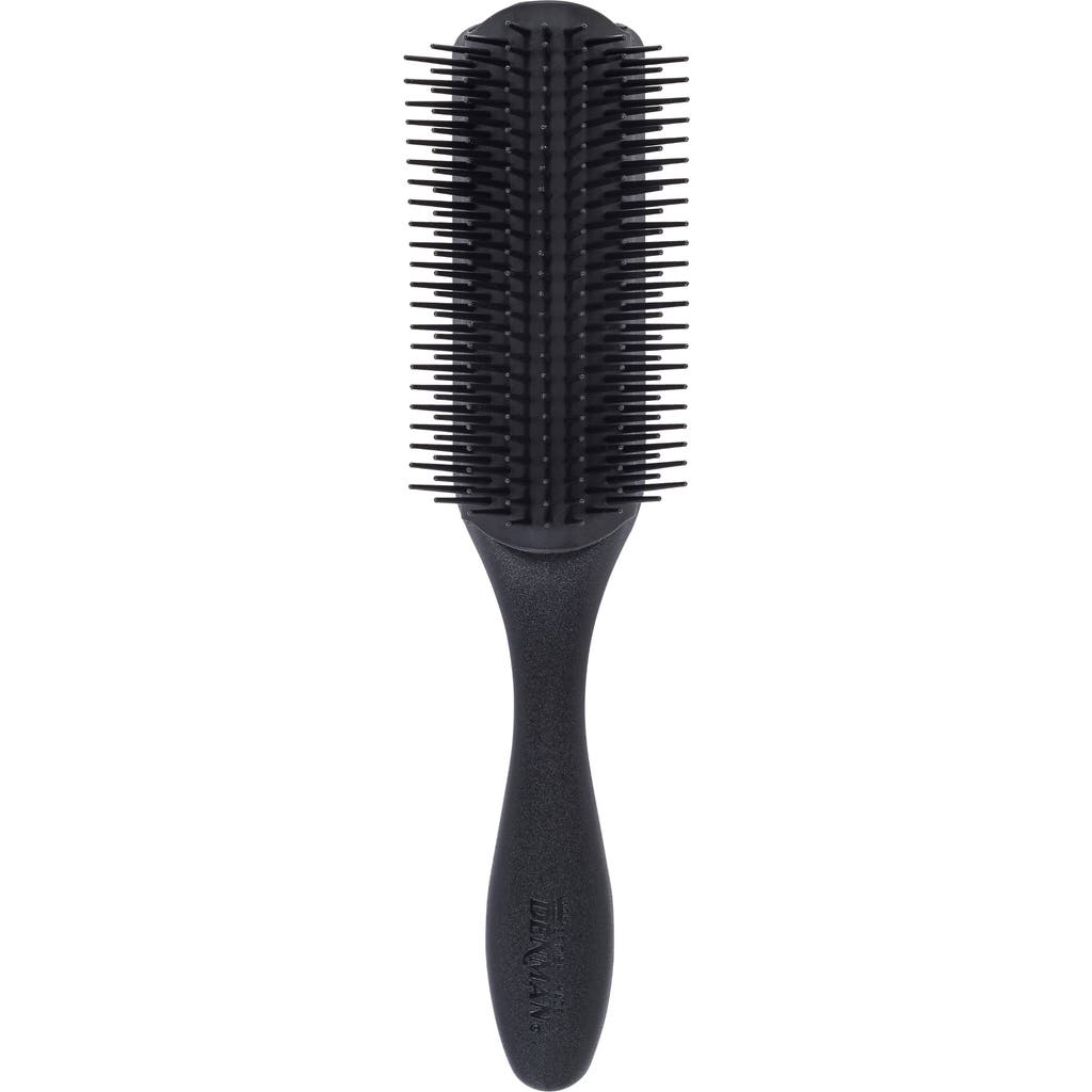 Denman D4 Original Styler 9-row Hairbrush In Black With Black Pad
