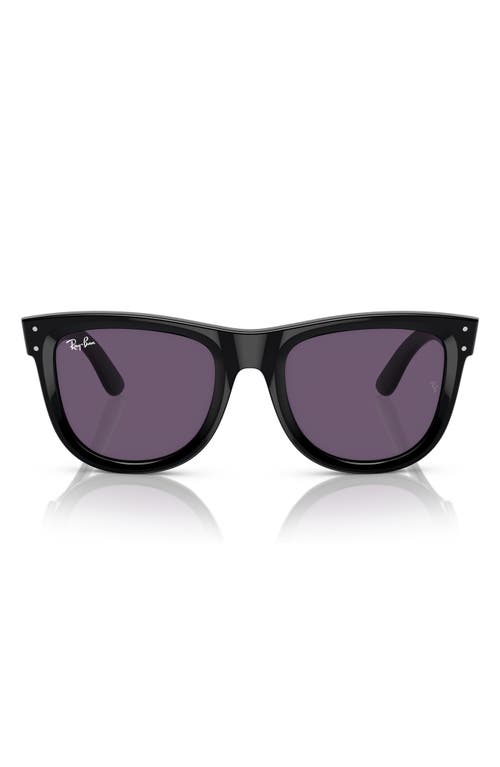 Shop Ray Ban Ray-ban Wayfarer Reverse 53mm Square Sunglasses In Black/violet