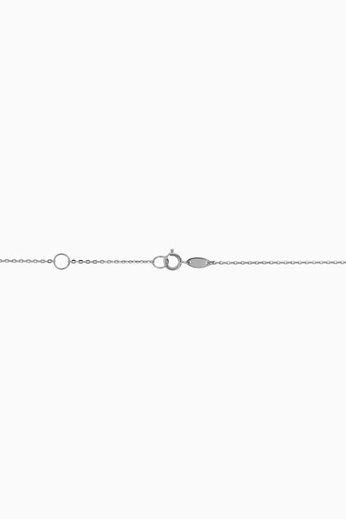 Oradina 10k Gold Brooklyn Bar Pendant Necklace In White Gold