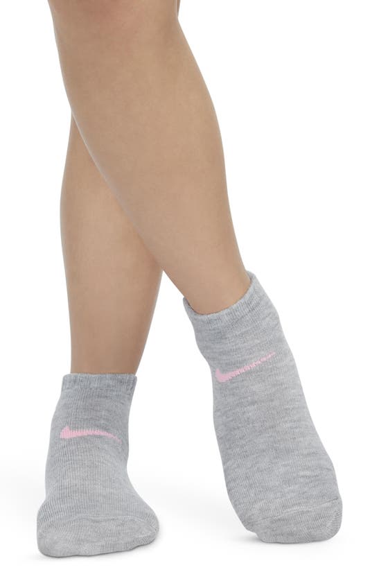 Shop Nike Kids' Swoosh Cushioned Ankle Socks In Doll