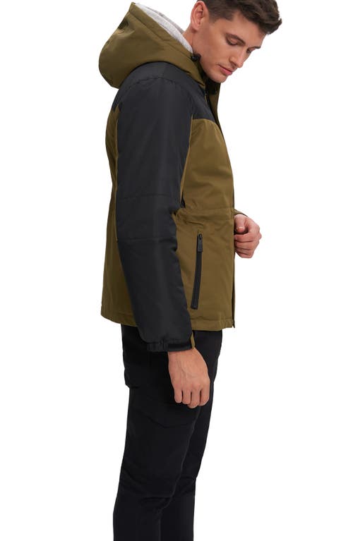 Noize Sylas Colorblock Jacket In Moss