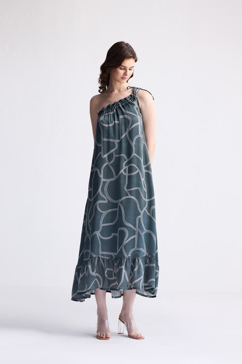 REISTOR REISTOR ONE SHOULDER MIDI DRESS