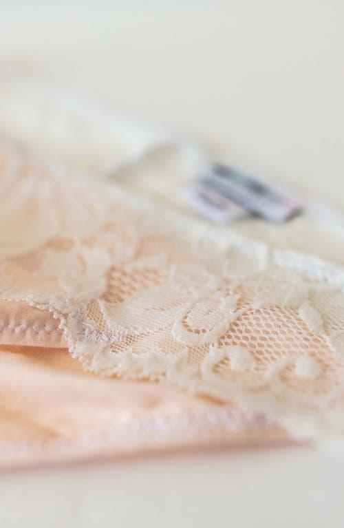 Everviolet Astrid Low Cut Panties In White/blush