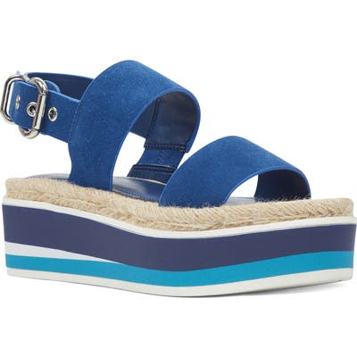 Nine West Athena Slingback Platform Sandal, Blue