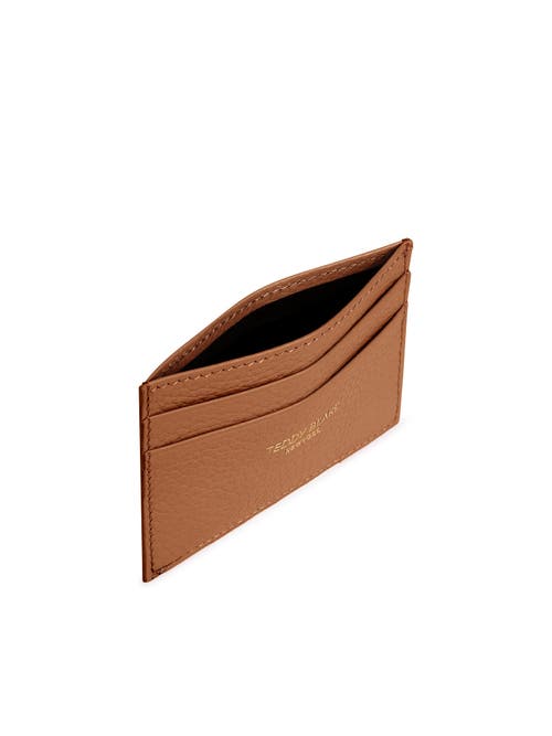 Shop Teddy Blake Cardholder Stampatto In Camel Brown