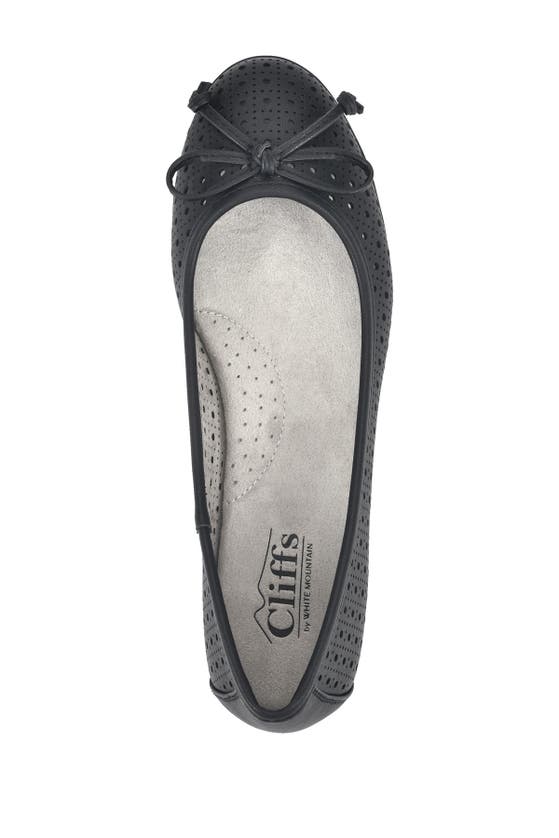 Cliffs By White Mountain Cheryl Ballet Flat In Black Burnished Smooth