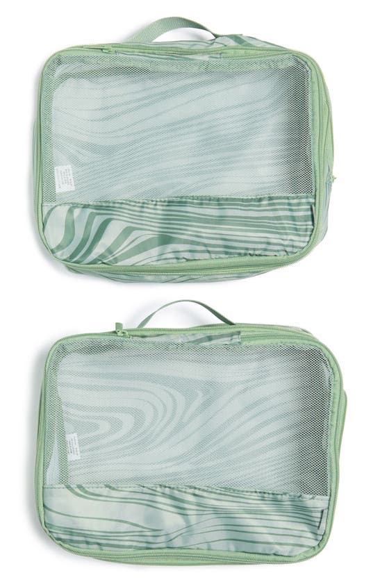 Mytagalongs 2-pack Packing Cubes In Green Multi