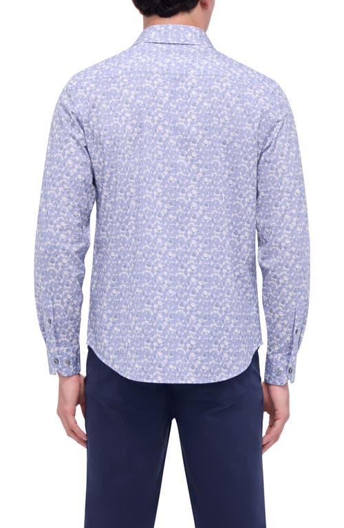 Shop Bugatchi James Ooohcotton® Abstract Print Button-up Shirt In Lilac