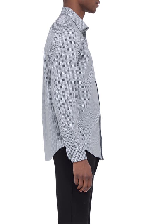 Bugatchi Men's Ooohcotton James Micro-check Sport Shirt In Black