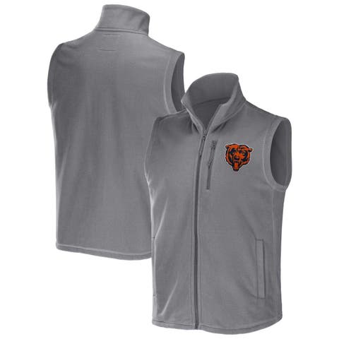 Nike Heathered Gray Chicago Bears Sideline Showout Short Sleeve Full-Zip Hoodie Jacket Heather Gray