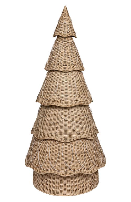 Shop Juliska Provence Large Rattan Tree In Whitewash