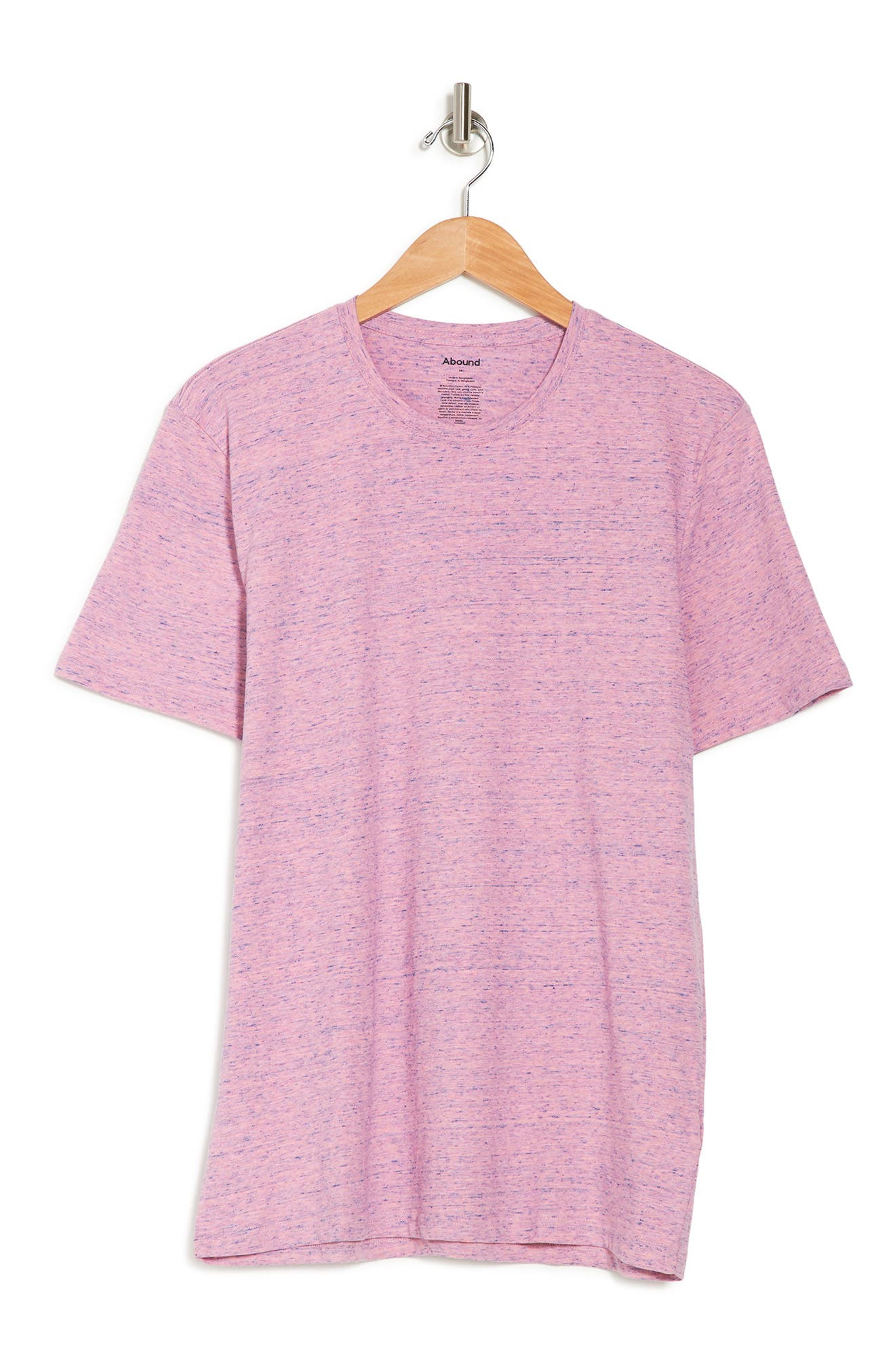 Abound Heathered Crew Neck Short Sleeve T-shirt In Pink Reverse Chill Hthr