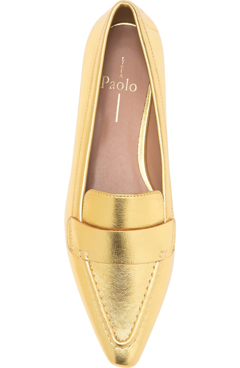 Linea Paolo Marlys Pointed Toe Flat, Alternate, color, Gold