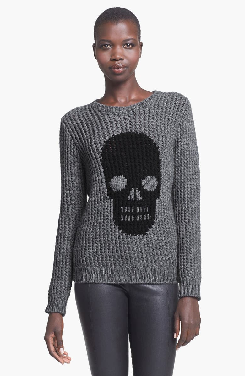 autumn cashmere Skull Graphic Hand Knit Sweater Nordstrom