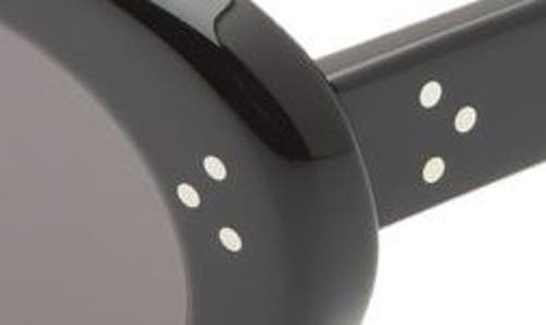 Shop Celine 53mm Cat Eye Sunglasses In Shiny Solid Black/smoke