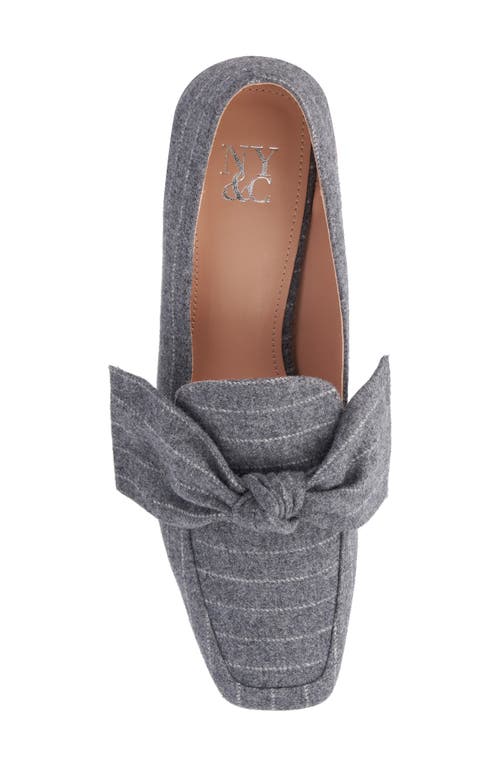 New York And Company Dominica Bow Loafer In Grey Stripe