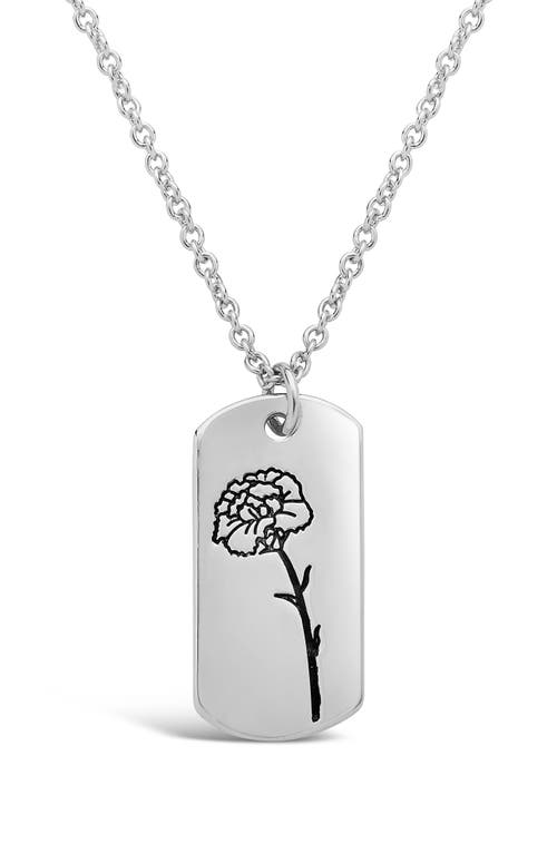 Sterling Forever Birth Flower Pendant Necklace In Silver/january