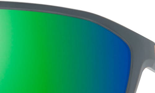 Smith Boomtown 135mm Chromapop™ Polarized Shield Sunglasses In Matte Cement/green Mirror