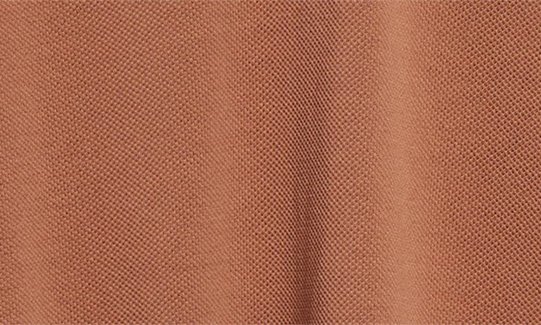 Shop Thom Sweeney Cotton Air Crepe Polo In Burnt Orange