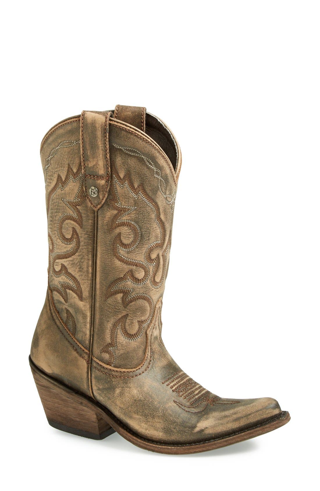 Liberty Black Western Leather Boot (Women) Nordstrom