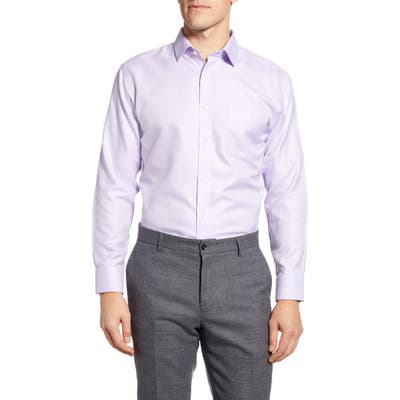 Nordstrom Shop Smartcare Trim Fit Chevron Dress Shirt - Purple