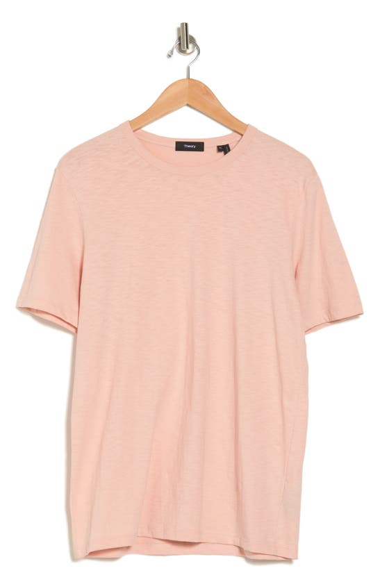 Theory Cosmo Solid Crewneck T-shirt In Rose Dust
