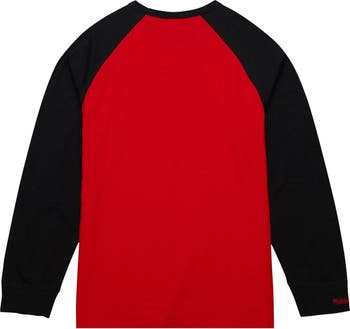 Men's Mitchell & Ness Red Louisville Cardinals Legendary Slub Raglan Long  Sleeve T-Shirt