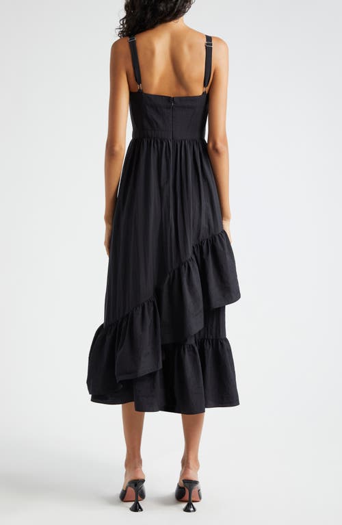 CINQ À SEPT CINQ À SEPT AMY RUFFLE ASYMMETRIC DRESS