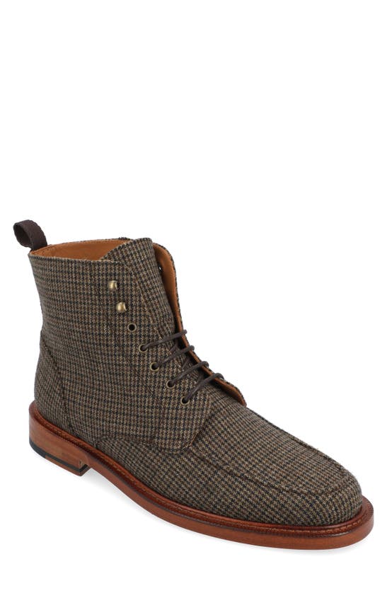 Shop Taft The Smith Moc Toe Wool Boot In Espresso