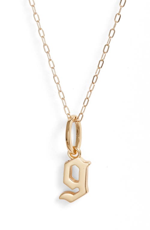 Sophie Customized Initial Pendant Necklace in Gold - G