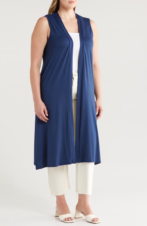 24SEVEN COMFORT APPAREL 24SEVEN COMFORT APPAREL OPEN FRONT LONG VEST