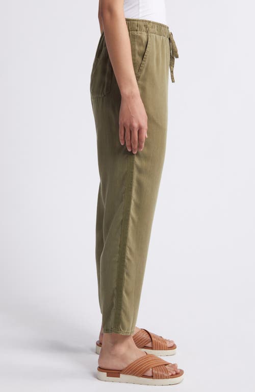 Shop Caslonr Caslon(r) Drawstring Crop Pants In Olive Burnt