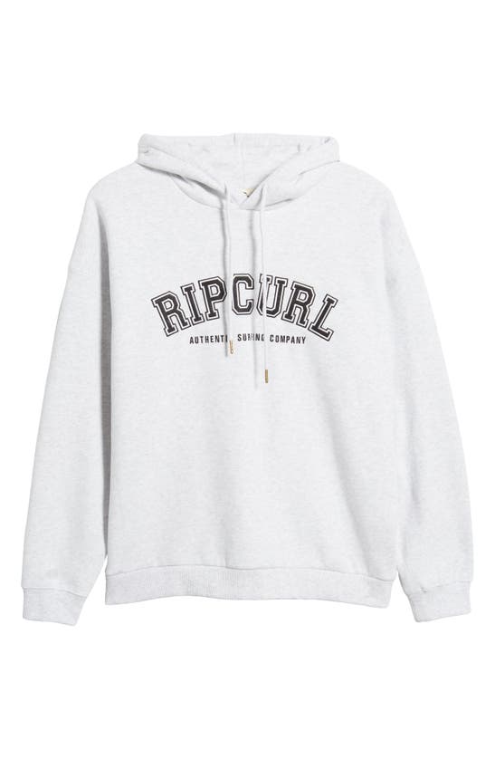 Shop Rip Curl Varsity Appliqué Hoodie In Grey Marle/ Black