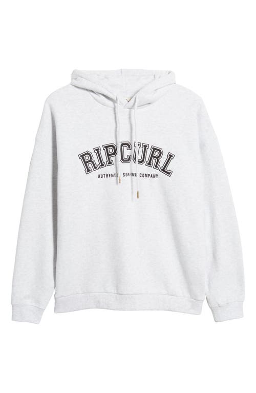 Rip Curl Varsity Appliqué Hoodie In Grey Marle/black