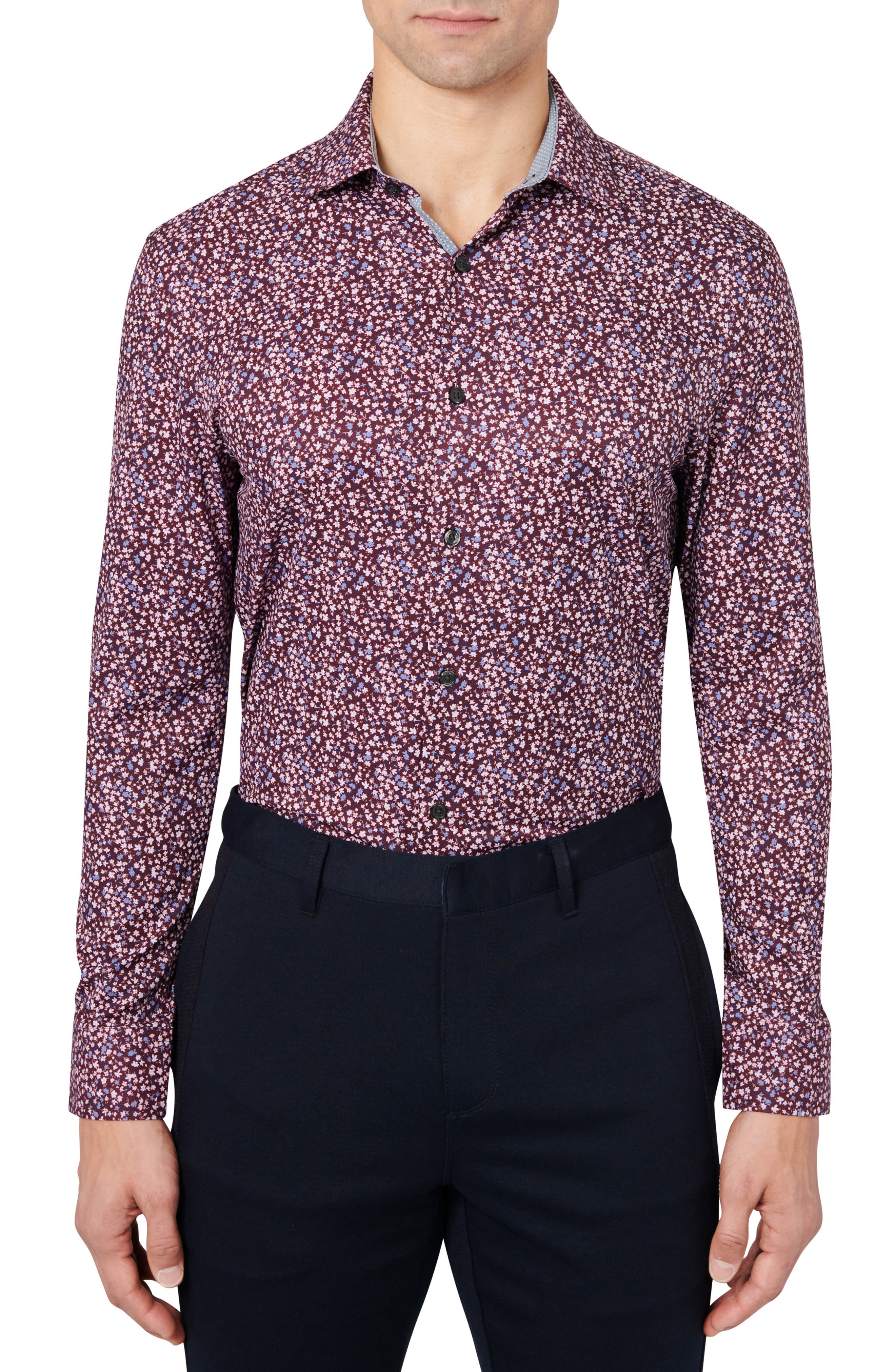 Men's Burgundy Big \u0026 Tall Shirts 