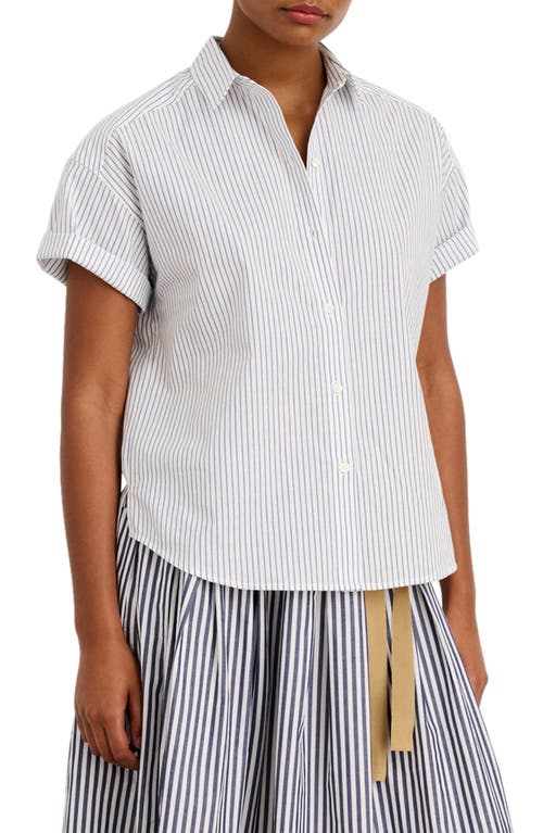 Alex Mill Easy Stripe Cotton Shirt in Blue Mini Stripe