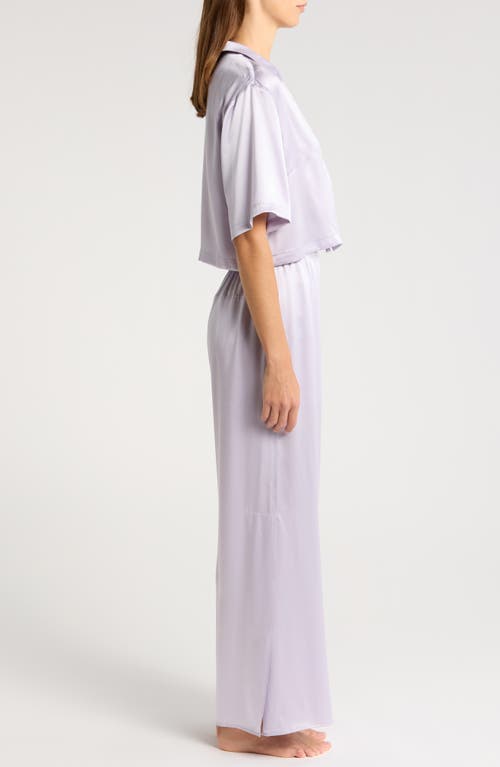 Lunya High Waist Washable Silk Pajamas In Crescent Lavender