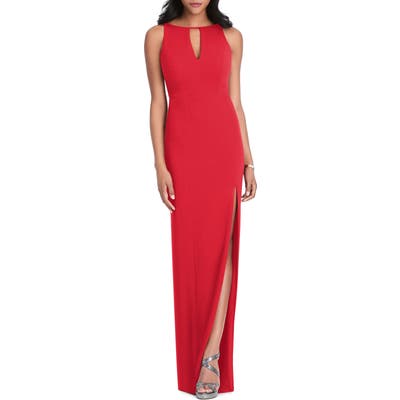After Six Stretch Crepe Gown, Red