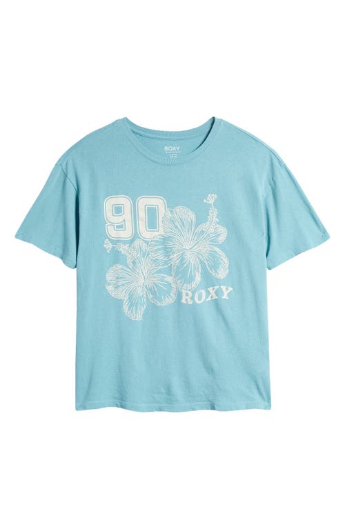 ROXY ROXY HIBISCUS COLLEGIATE OVERSIZE COTTON GRAPHIC T-SHIRT 