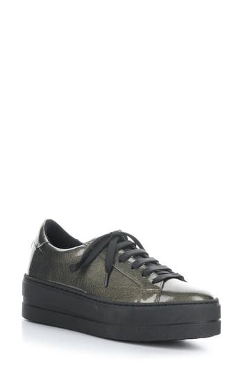 Bos. & Co. Maya Platform Sneaker In Pewter Mascara Pat