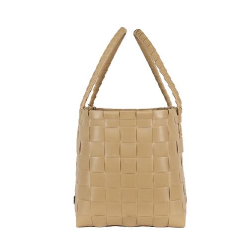 Handed By Paris Recycled Plastic Tote Bag In Khaki